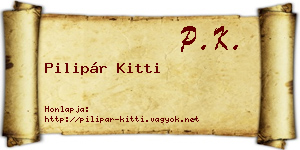 Pilipár Kitti névjegykártya